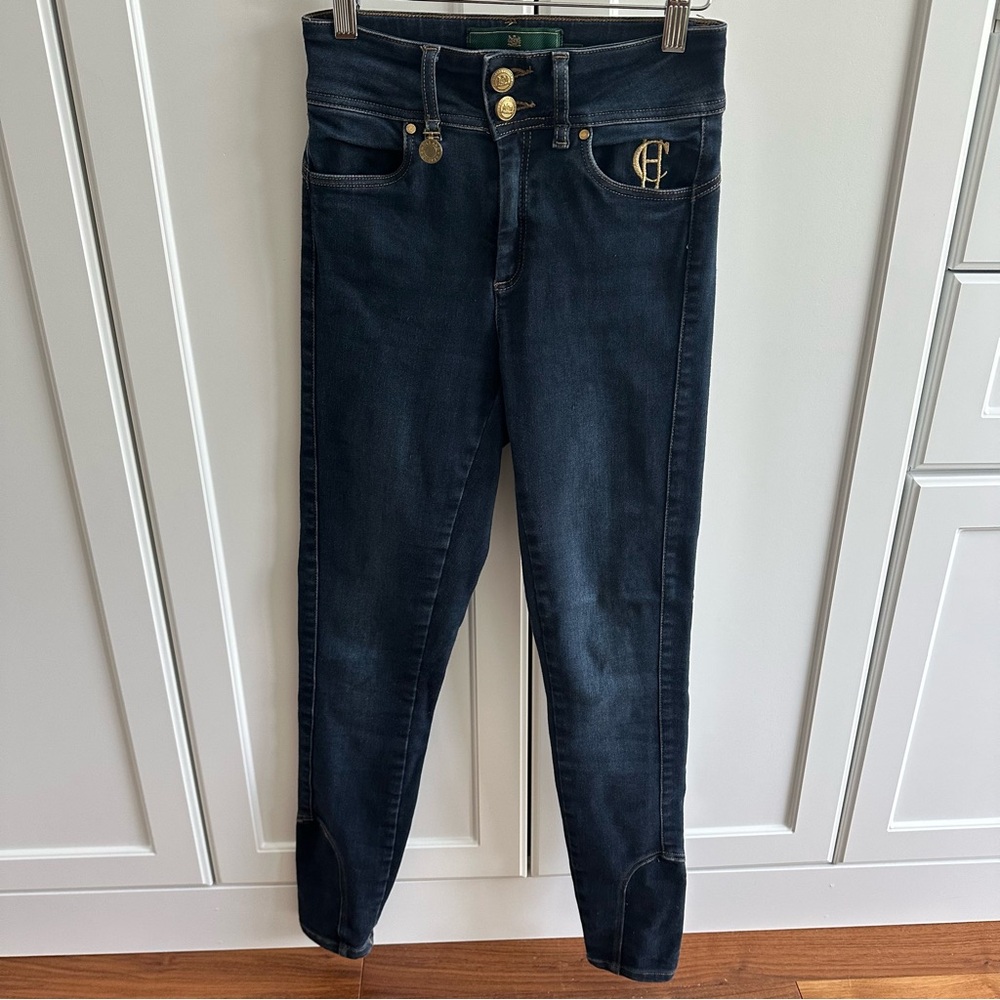 Holland Cooper Jodphur Jeans Deep Indigo Regular US 4 (UK 8) EUC